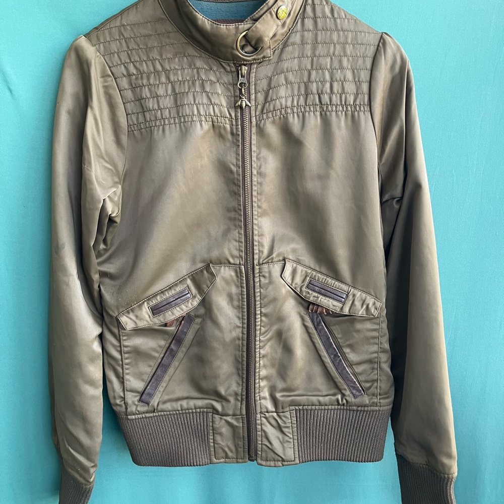 Vintage Olive Bomber Jacket by B By Burton